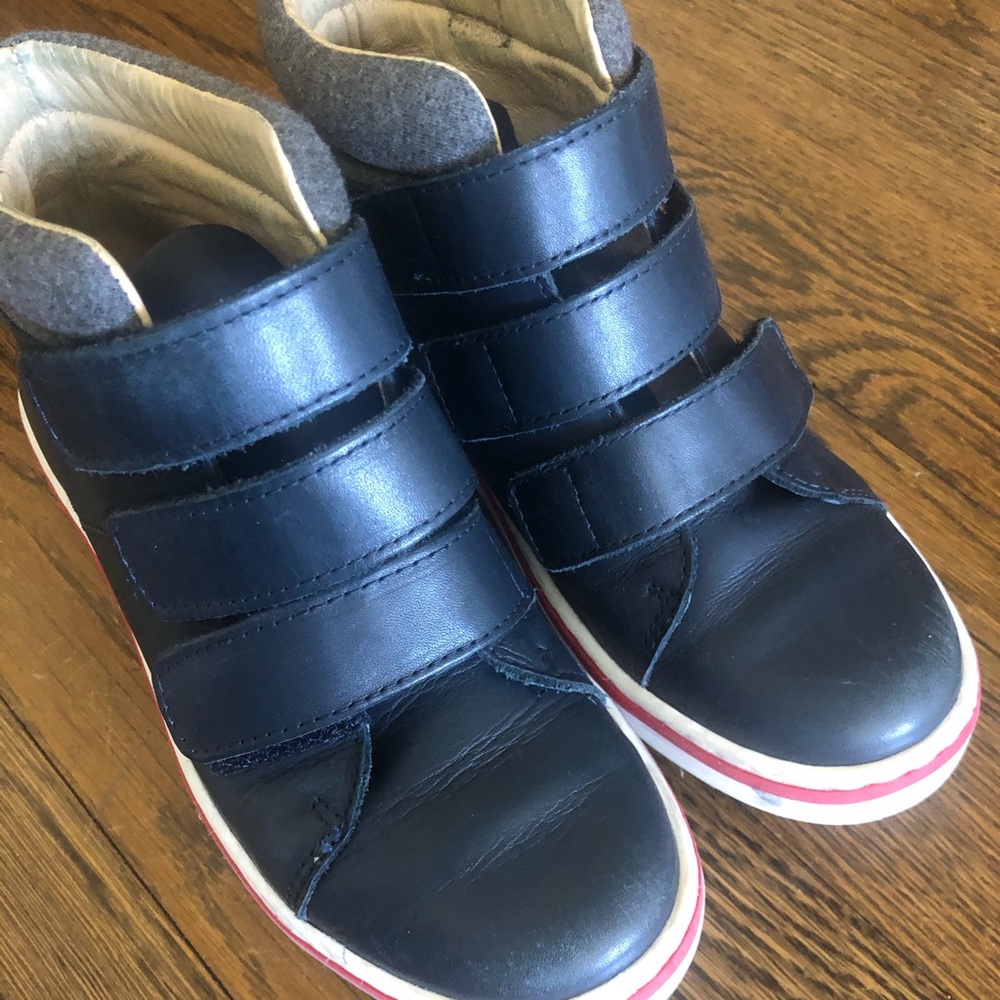 Jacadi Boys high top leather tennis boots